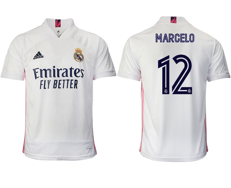 Men 2020-2021 club Real Madrid home aaa version #12 white Soccer Jerseys->real madrid jersey->Soccer Club Jersey